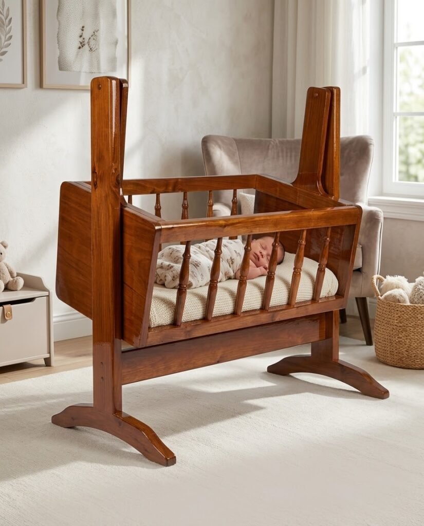 Wooden Baby Cradle