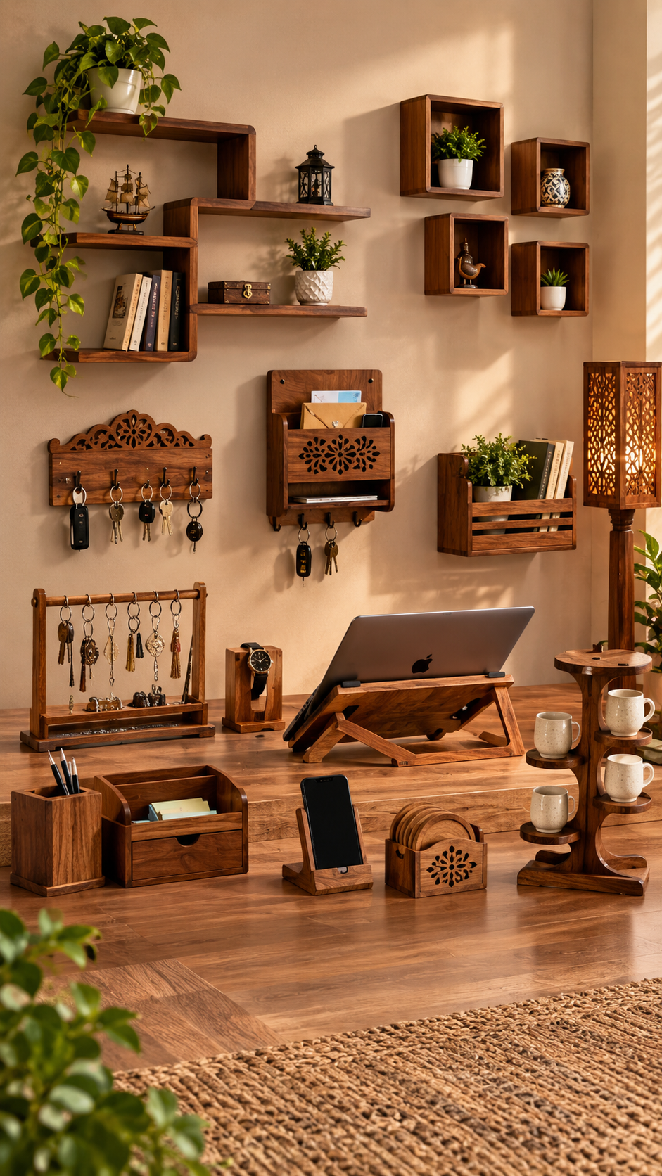 wood key holder